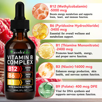 Acentiallabs Gouttes de Complexe de Vitamine B Naturel et Actif 60ml – Complément Liquide Complexe de Vitamine B