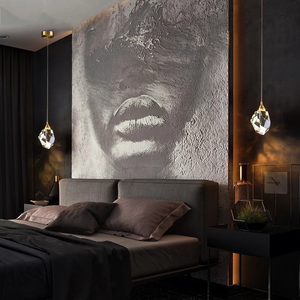 Long Strip <b>Chandelier</b> bar Copper <b>Crystal</b> Ball Pendant Light for Dining Room or Restaurant - Product Image 4