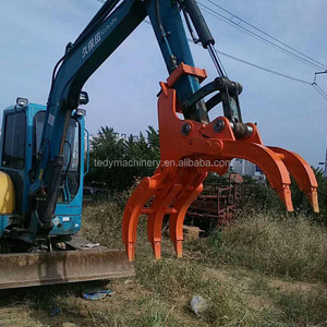 Grappin mécanique monté sur excavatrice pour la préhension du bois, des déchets métalliques et des roches - Product Image 3