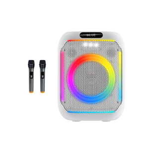 Altavoz Activo Deluxe de 8 Pulgadas y 80w para Fiestas, Sistema de Sonido, Caja de Sonido, Parlantes Bluetooth, <span class=keywords><strong>Boombox</strong></span> <span class=keywords><strong>3</strong></span> Party Box con Dos Micrófonos - Product Image 3