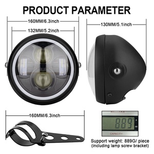 Support de projecteur de haute qualité, nouveau, 5,75 pouces, support de lumière pour moto, adapté aux lampes de voiture et de moto - Product Image 6