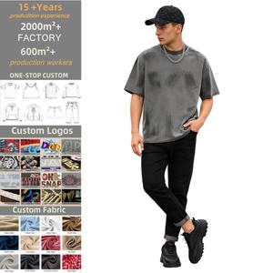 เสื้อยืด TKAN687D ขายส่ง คุณภาพสูง ผ้าฝ้ายแท้ 100% 280 แกรม เสื้อยืดผู้ชายทรงโอเวอร์ไซส์ สไตล์วินเทจ ล้างทำสีแบบดรอปโชว์เดอร์ - Product Image 1