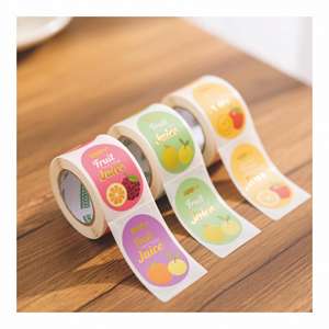 Pas cher prix rond noir et or feuille jolies choses à l'intérieur autocollant - Product Image 3