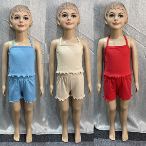 ชุดเสื้อผ้าเด็กผู้หญิงสองชิ้น ชุดกางเกงขาสั้นเด็ก ชุดเด็กผู้หญิง เสื้อผ้าฝ้ายสำหรับเด็ก ชุดฤดูร้อนสำหรับเด็กผู้หญิง ขายส่งชุดกางเกงขาสั้นเด็ก - Product Image 2