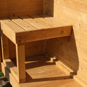 Cabine de sauna extérieure avec véranda, vue panoramique, style noir, panneaux en aluminium imperméables, poêle intégré, pour <span class=keywords><strong>la</strong></span> vente en gros - Product Image 4
