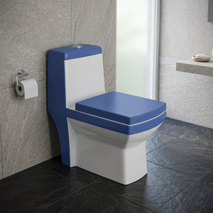 Nuevo Modelo de Inodoro de Cerámica Decorativa Roja de Una Pieza, Sifónico, con Sifón en S, Montado en el Suelo - Product Image 3