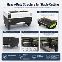 Machine de gravure et de découpe au laser CO2 pour acrylique, bois, MDF, cuir, tissu, 80W, 100W, 130W, 150W, découpeuse et graveuse laser CNC