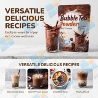 Poudre de thé aux bulles au chocolat OEM ODM, mélange protéiné, riche en protéines, faible en sucre, poudre pour boisson Boba, marque privée, 1 kg, formule personnalisée