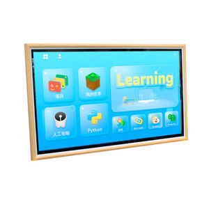 Écran photo numérique LCD tactile de 65 pouces, galerie d'art, moniteur mural avec cadre <span class=keywords><strong>en</strong></span> <span class=keywords><strong>bois</strong></span> - Product Image 3