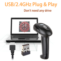EVAWGIB EV-WJ08 Scanner de codes-barres 1D sans fil EV-B208 Scanner de codes-barres 2D Lecteur de codes QR PDF417 pour IOS Android IPAD