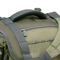 Sac de pêche à la carpe imperméable en polyester à trois couches, grande capacité, avec bandoulière pour canne à pêche et rangement d'équipement de plein air