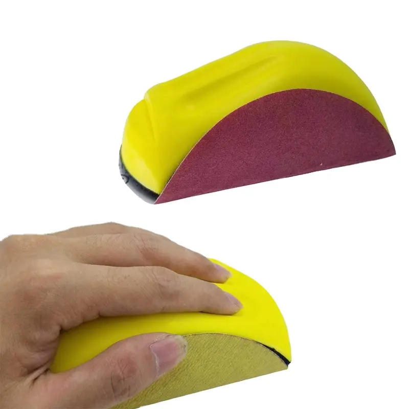 Hand Sanding Block Round and Mouse-Shaped Sanding Pads Hook and Loop Disc for Woodworking Furniture ,Restoration, Home