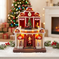 Vente en gros : Jouet de Noël lumineux LED amusant et tendance, avec musique, porte qui s'ouvre et se ferme, couleur rouge