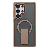 Étui de téléphone magnétique avec béquille invisible pour Samsung S26 Ultra S25 Plus, coque semi-transparente mate et agréable au toucher pour S24