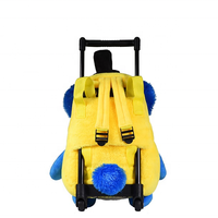 Sac à dos à roulettes en peluche pour enfants avec roulettes pivotantes Valise à roulettes amovible pour tout-petit