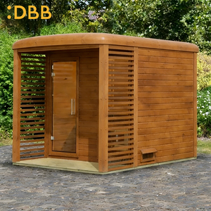 Sauna Infrarroja Clásica Cuadrada para Exteriores, Sauna Interior para 3-4 Personas, Sauna de Cedro Natural - Product Image 3