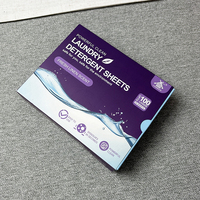 Feuilles de détergent à lessive jetables à nettoyage en profondeur concentré avec logo personnalisé COMMIGLOW pour le lavage en machine des vêtements