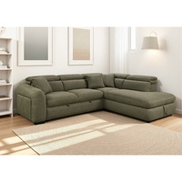 Canapé-lit convertible en L trois places, design européen, en tissu éponge, avec porte-gobelets, confortable et durable – Vente en gros Leader