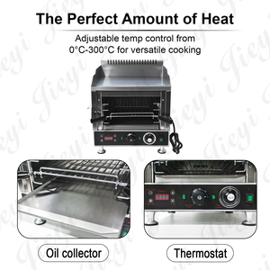 <span class=keywords><strong>Horno</strong></span> <span class=keywords><strong>El</strong></span>éctrico Comercial de Encimera de Acero Inoxidable, Calentador de Alimentos de Calentamiento Rápido y Parrilla con Temporizador y Temperatura para Hamburguesas, Panadería y <span class=keywords><strong>Cafetería</strong></span> - Product Image 4