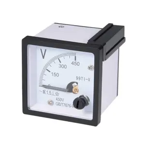 Çin'de yapılan 0-450v voltmetre ampermetre Analog Panel metre Ac voltmetre 48*48 işaretçi tipi gerilim ölçüm cihazı