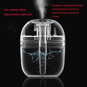 Humidificateur ultrasonique mini portable en ABS, nébuliseur de table 220 ml, USB, lumière LED 7 couleurs, faible bruit, pour maison et voiture, garantie 1 an - Product Image 5