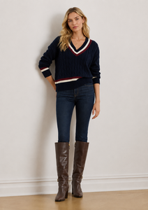 <span class=keywords><strong>Pull</strong></span> en coton tricoté à col en V pour <span class=keywords><strong>femme</strong></span>, confortable, idéal pour le bureau et les occasions spéciales - Product Image 3