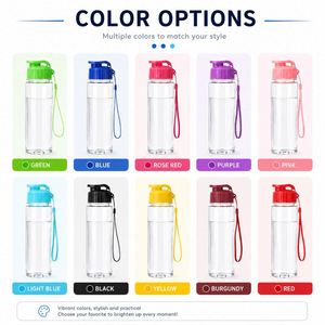 Bouteille d'eau personnalisée promotionnelle avec logo, gobelet en plastique transparent PET anti-fuite, portable, pour les voyages en plein air, pour la salle de sport - Product Image 2