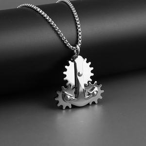 Collar de Acero Inoxidable Moderno para Hombre, Colgante Estilo Cyberpunk, Amuletos Hip Hop, Joyería Cristiana, Estilo Steampunk - Product Image 4