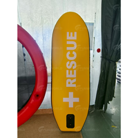 Planche de paddle gonflable de sauvetage pour le surf avec sangles de sécurité, planche de paddle de sauvetage aquatique pour les sauveteurs, pour utilisation en cas d'urgence