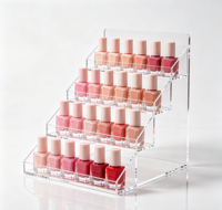 Support d'affichage en acrylique transparent de haute qualité sur mesure, étagère de présentation multi-niveaux en acrylique transparent pour collection de cosmétiques