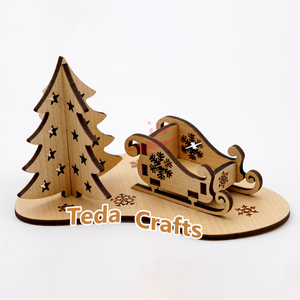 Carte <span class=keywords><strong>de</strong></span> vœux <span class=keywords><strong>de</strong></span> Noël en <span class=keywords><strong>bois</strong></span> 3D, kit d'artisanat <span class=keywords><strong>de</strong></span> montage <span class=keywords><strong>de</strong></span> traîneau et arbre <span class=keywords><strong>de</strong></span> Noël découpé au laser, ornement <span class=keywords><strong>de</strong></span> bureau, cadeau <span class=keywords><strong>de</strong></span> fêtes - Product Image 4