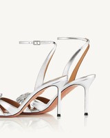 Escarpins d'Été de Luxe 2026 pour Femmes en Cuir Véritable Argenté, Personnalisables, à Bout Pointu, Antidérapants, Design Slingback Fujian à Enfiler