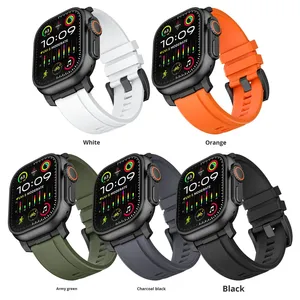Correa de Reloj de Silicona al por Mayor de Fábrica para Apple Watch S10 11 46mm Ultra 49mm SE 44mm, Correa Deportiva con Hebilla de Acero Inoxidable - Product Image 4