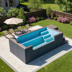 Piscinas de Lujo para Exteriores, Piscinas Elevadas de Fibra de Vidrio, Kit de Piscina en Contenedor, Empresas de Suministro - Product Image 4