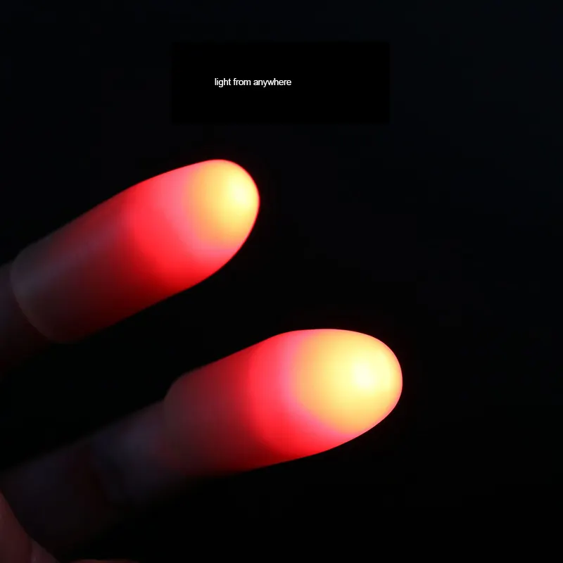 Magic Red Light Thumbs Trick for Kids Pack Light Flashing Finger Magic Tricks Magic Stage Show Toys
