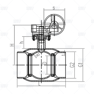 Roulement à billes à alésage étroit entièrement soudé KIS Q361HF-20K CF8 avec peinture anticorrosion, engrenage à vis sans fin monophasé - Product Image 2