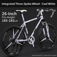Vélo de route de haute qualité, acier haute teneur en carbone, freins à disque doubles, roues de 26 pouces, 21/24 vitesses, fourche à suspension, personnalisation du vélo de route