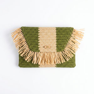 Sac à main en raphia bohème ANA Madagascar avec franges, sac à main pour femme, doublure en polyester résistante à l'eau, fermeture éclair - Product Image 6