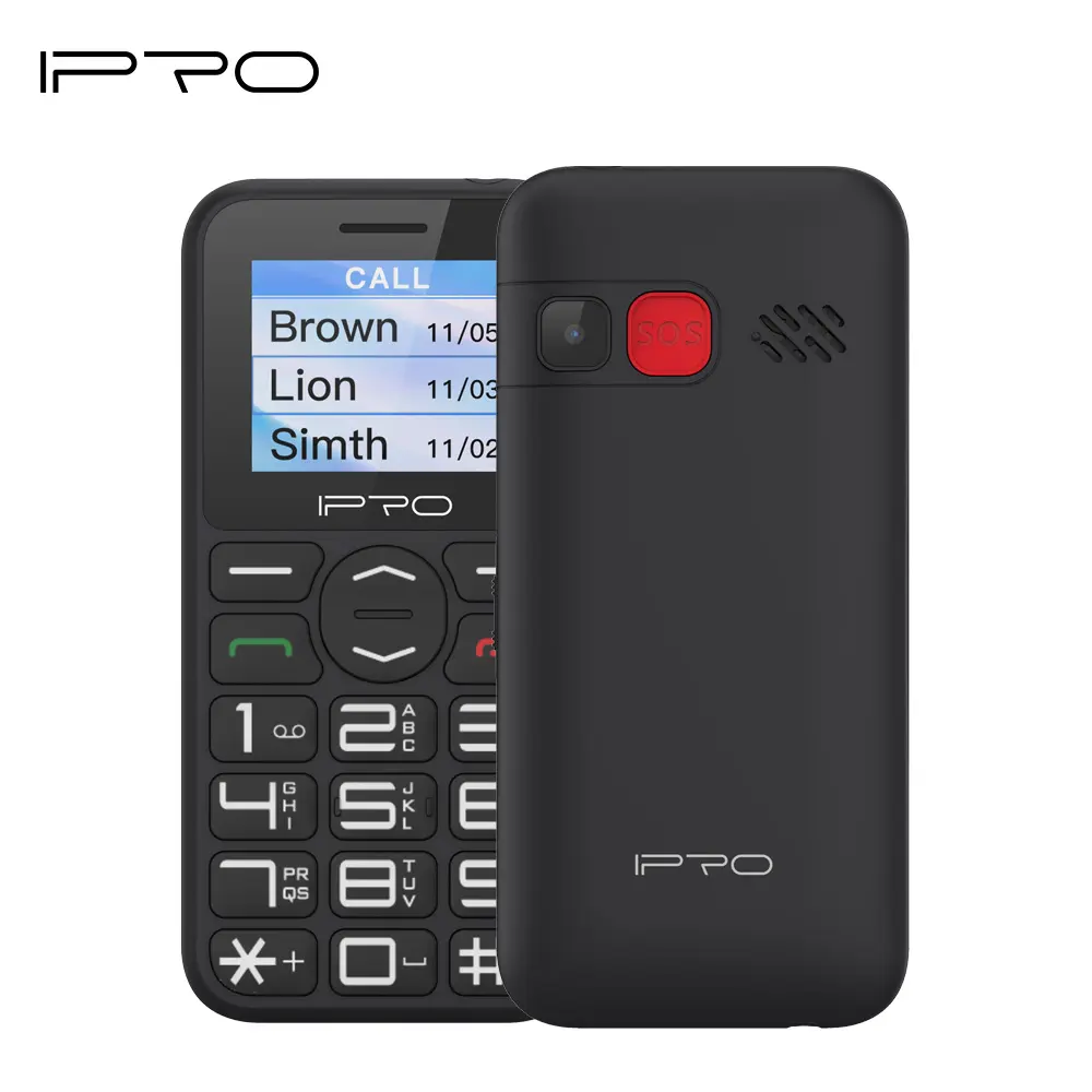 Big screen cell phone cheap SOS 2g GSM best selling button phone for the elderly