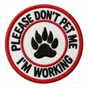 Tactical Dog Patches Felt Embroidery American Flag & Paw Print Service Dog Badge <b>Set</b> for Working Dog Vest No Stock - Product Image 3