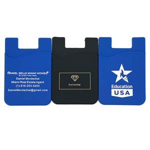 Porte-cartes de crédit de téléphone portable en silicone, logo personnalisé bon marché, promotion d'usine - Product Image 6
