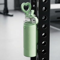 Bouteille d'eau magnétique anti-fuite en acier inoxydable N52 avec support de téléphone et paille, avec étui (sans AIRTAG)