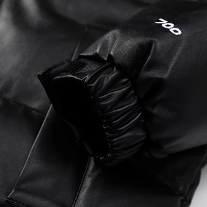 แจ็กเก็ตหนังกันหนาวสำหรับผู้ชายเสื้อโค้ทขนเป็ดคอปกตั้งสำหรับฤดูหนาว - Product Image 5