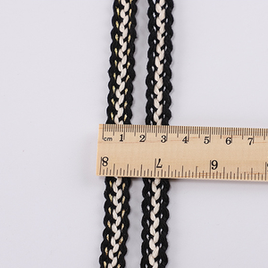 شريط دانتيل منسوج بعرض 12 مم للبيع بالجملة، شريط حافة رخيص للملابس والتنجيد، نسيج بوليستر للخياطة وتزيين حواف التنانير - Product Image 3