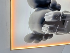 JZ arredamento moderno soggiorno luce a Led da parete Art stampa Uv orso opera d'arte porcellana di cristallo pittura decorativa animale - Product Image 3