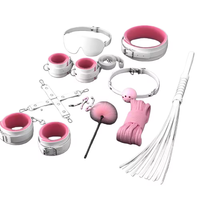 Kits de jouets sexuels pour adultes BDSM pour jeux coquins, ensemble de masques de bondage, menottes à plumes, attaches de cheville, aides sexuelles pour couples 18+