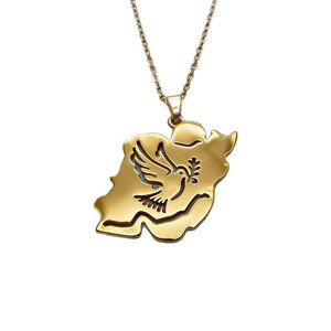 Collar de Acero Inoxidable Dorado a la Moda, Impermeable, para Mujer, Joyería 2026, Collar con Mapa de Irán Chapado en Oro de 18k para Mujer - Product Image 6