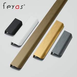 Feyas recommandé Xiaohongshu armoire moderne en acier inoxydable poignée Invisible noir étendu Simple porte d'armoire salon - Product Image 3