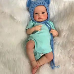 R & Bリアルな1820インチの女の子新生児シリコン手作りフルソフトボディスキン赤ちゃん生まれ変わった人形キットキッズギフト用
