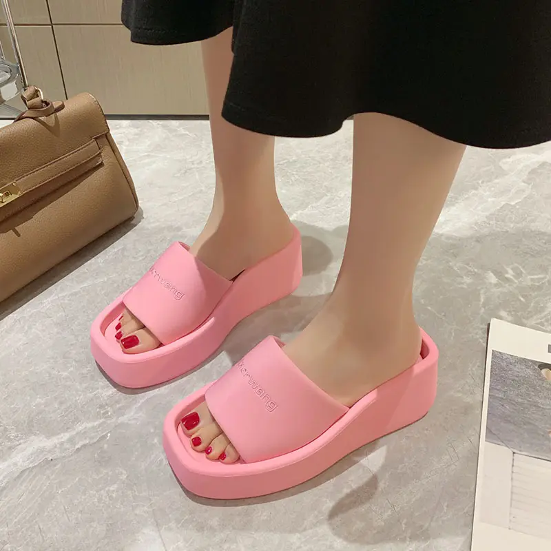 Custom American style Sandals Ladies Thick Bottom Flat Handmade Fashion Simple Open Toe Women's Shoes Flat